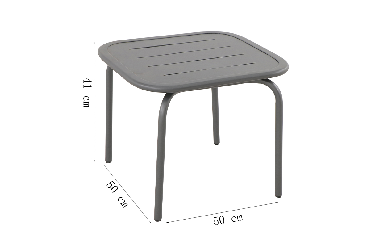 Petite table basse de jardin aluminium Kleo gris | MWH®