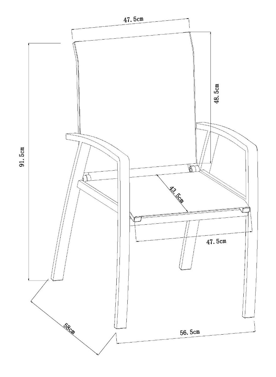 Lot de 2 fauteuils de jardin empilables Columbine | BG®