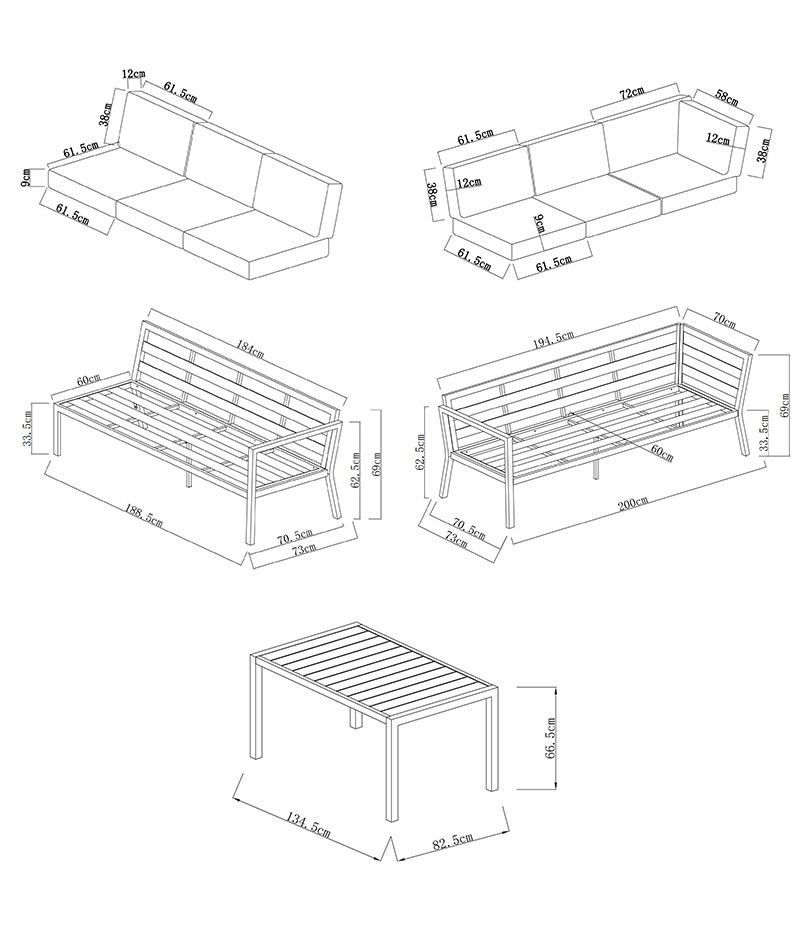 Salon de jardin d'angle Balmo 6 places | Creador®
