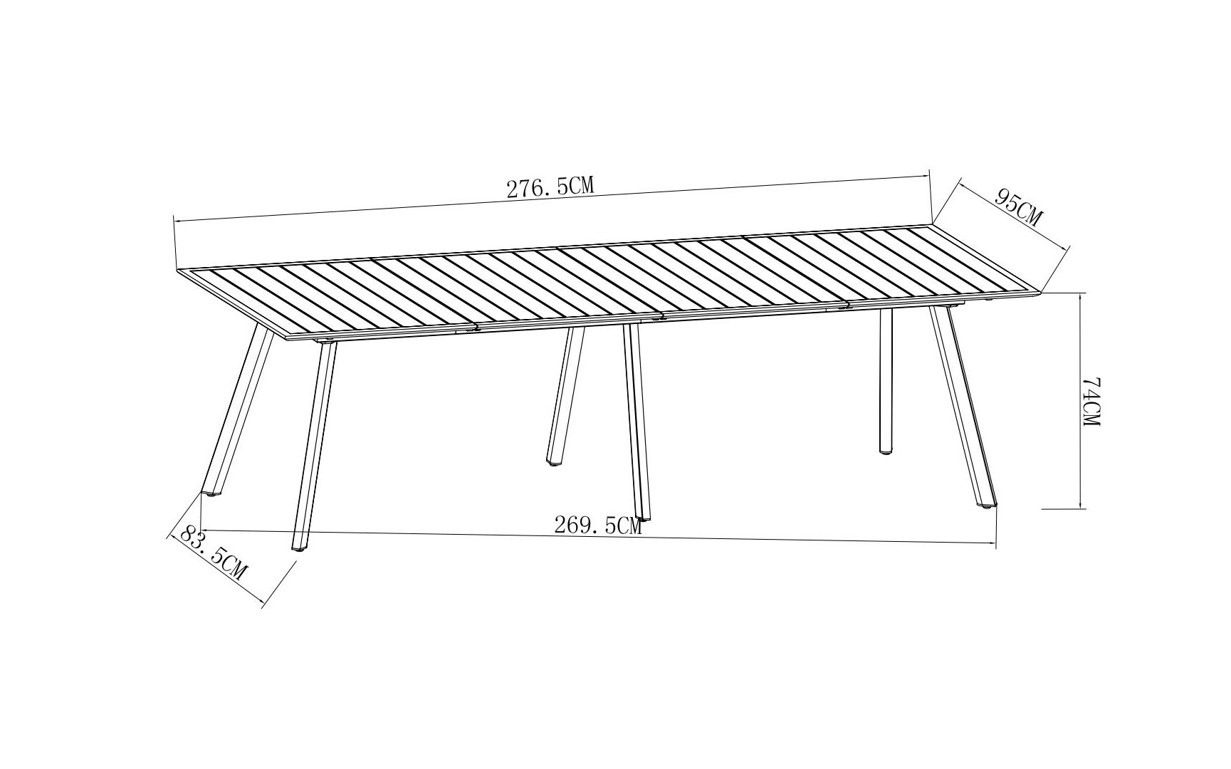 Table de jardin aluminium Eytelia L 10 places | BG®