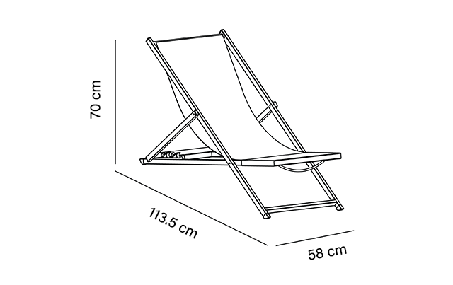 Lot de 2 chiliennes pliantes en toile Nevada | Creador®