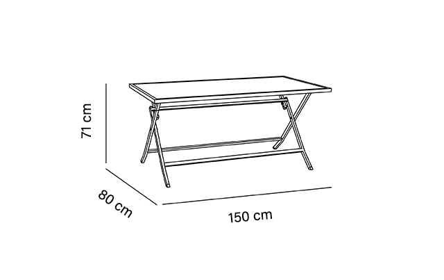 Table de jardin pliante Piquey 6 places effet bois | Creador®