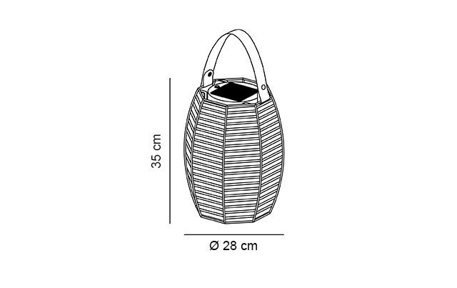 Lampe de jardin solaire nomade Luciole Natural | BG®