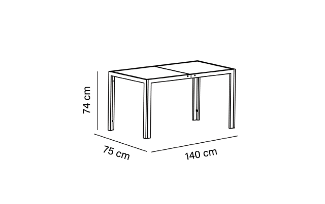 Petite table de jardin effet bois Oxalis 6 places | BG®