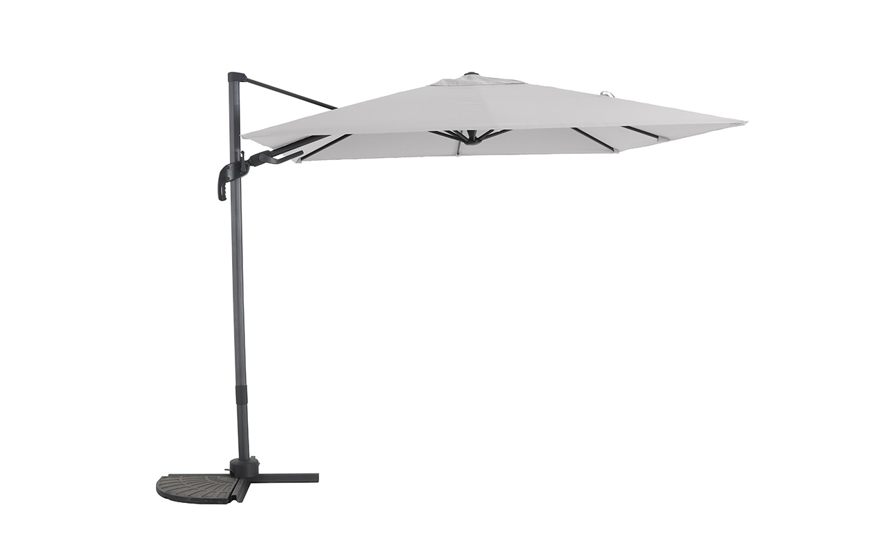 Parasol déporté 2,5x2,5 m carré Samos + | Creador®