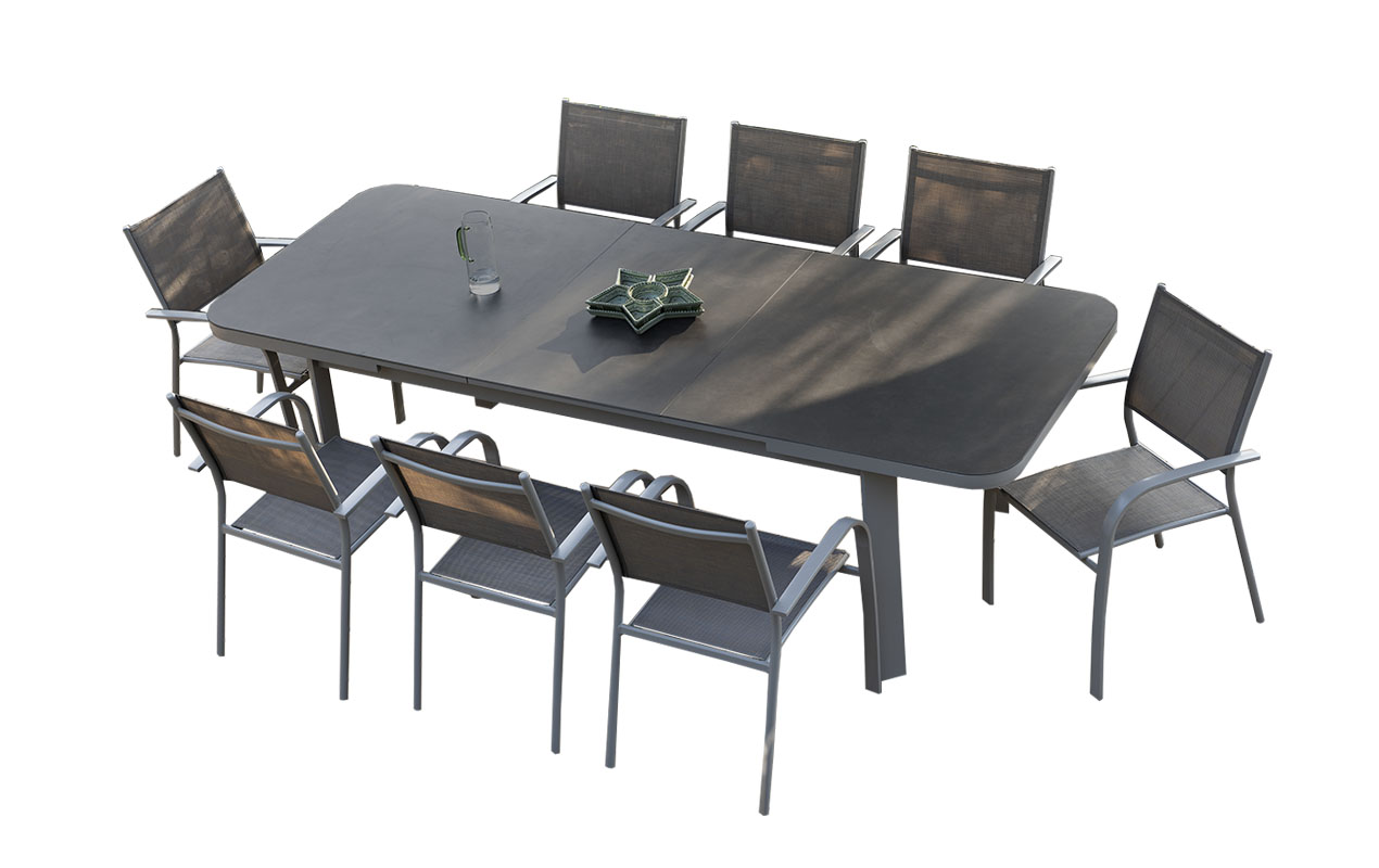 Salon de jardin extensible Alberta & Tosca 8 places | Creador®