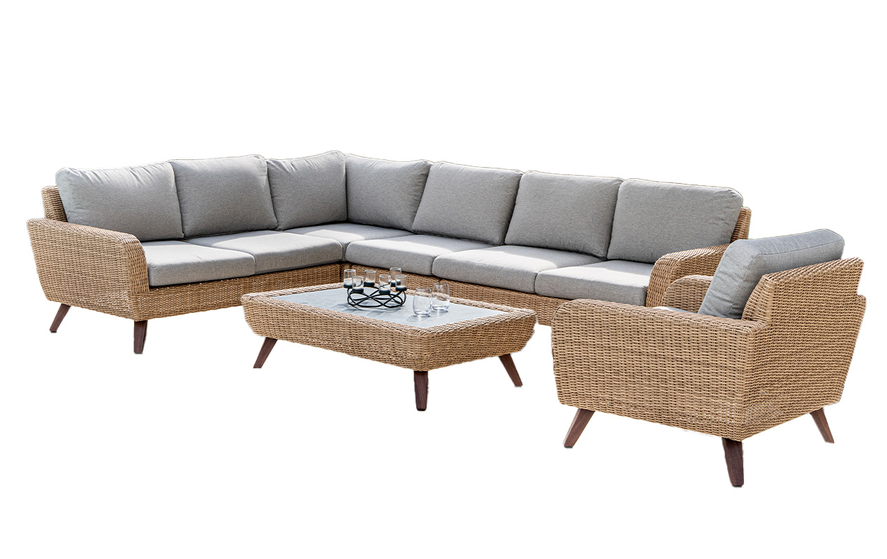 Salon de jardin d'angle Royal Riviera 7 places | Royal Garden®