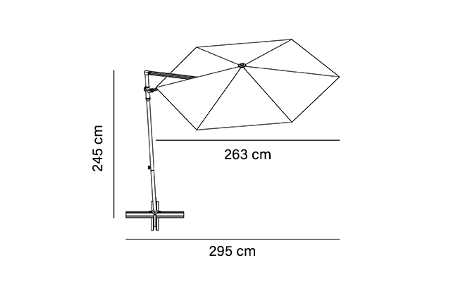 Pack parasol Sunflower Ø2,7 m housse et dalles incluses | BG®