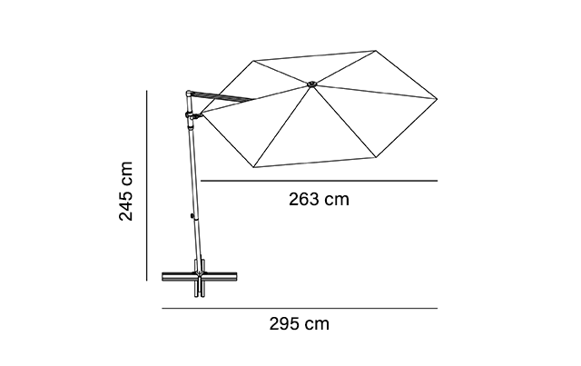 Parasol déporté Ø2,7 m Sunflower | BG®