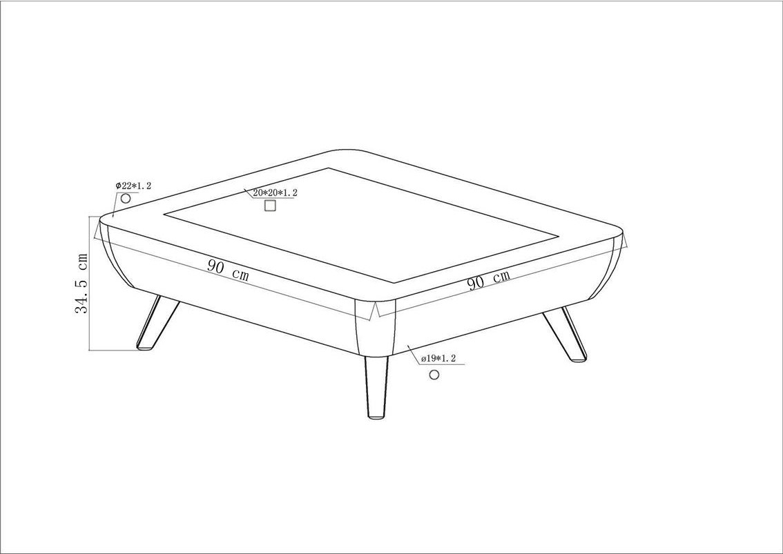 Table basse de jardin Royal Riviera carrée | Royal Garden®