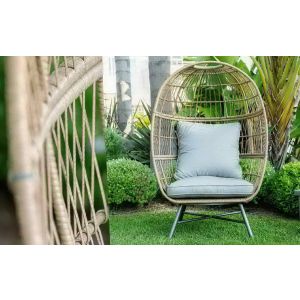 Fauteuil de jardin Holly œuf effet rotin