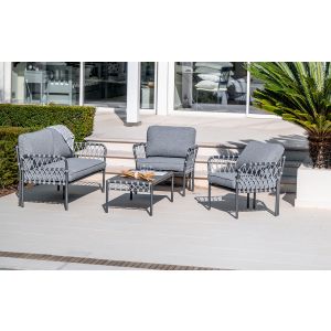 Salon de jardin design moderne aluminium Picea 4 places