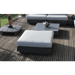 Pouf de jardin Anderno aluminium