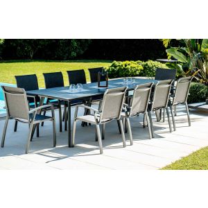 Table de jardin aluminium Eytelia L 10 places