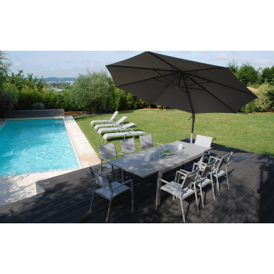 Salon de jardin Vital 300 & ClaraAC 8 places taupe