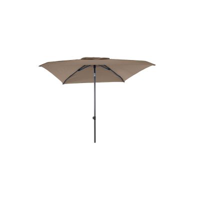 Parasol droit inclinable 2x2,5 rectangulaire taupe