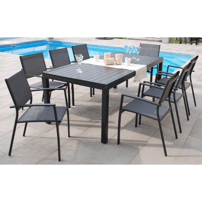 Salon de jardin Vital 300 & ClaraAC 8 places gris
