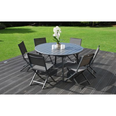 Salon de jardin Roca & Censo 6 places anthracite | Creador®