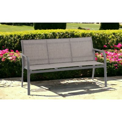 Banc de jardin Marti aluminium 3 places gris anthracite