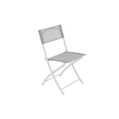 Lot de 6 Chaises de jardin pliantes Melina gris