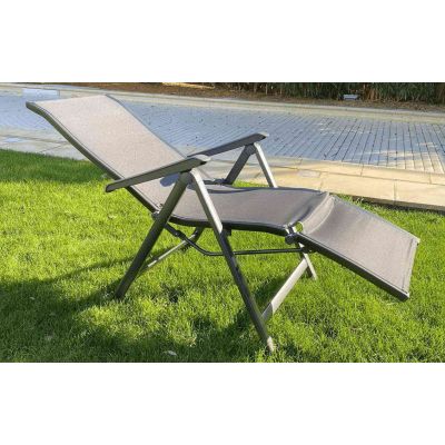 Fauteuil de jardin relax Kedline pliant gris anthracite