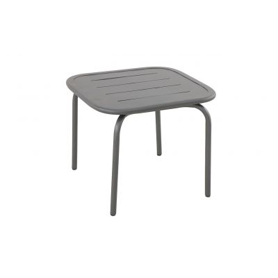 Petite table basse de jardin aluminium Kleo gris