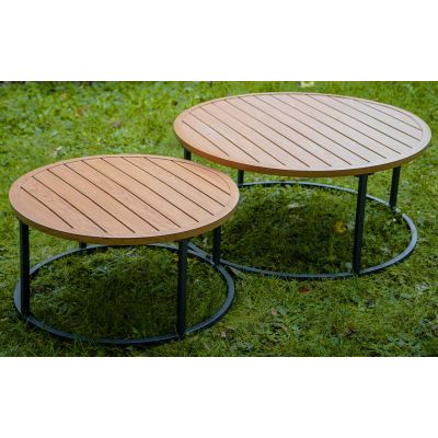 Lot de 2 tables basses de jardin Rondo L | Creador®