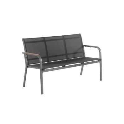 Banc de jardin Marti aluminium 3 places gris anthracite