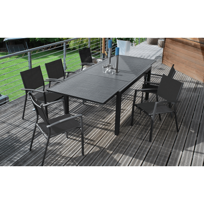 Salon de jardin extensible Nirvana & ClaraAC 6 places
