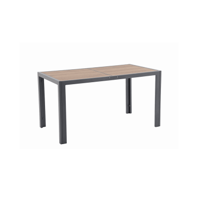 Petite table de jardin effet bois Oxalis 6 places