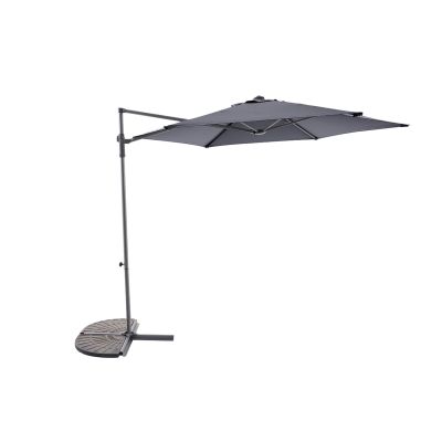 Parasol déporté Ø2,7 m hexagonal Sunflower gris foncé
