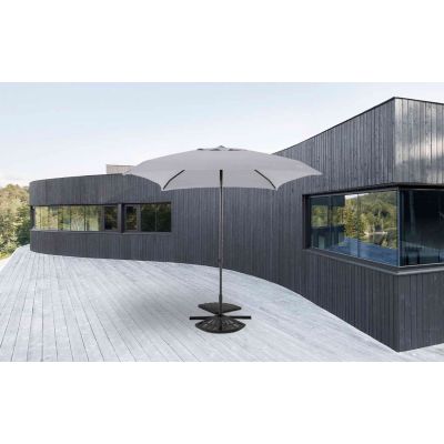 Parasol droit inclinable 2x2 carré gris