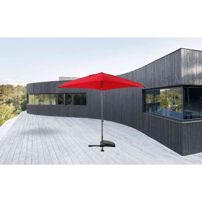 Parasol droit inclinable 2x2 carré rouge