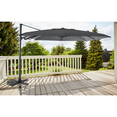 Parasol déporté 3x3 octogonal Royal Deluxe anthracite