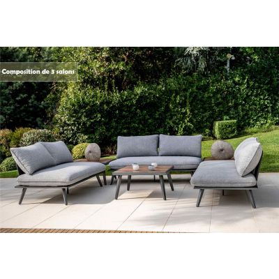Salon de jardin modulable Antao 6 places gris | Creador®