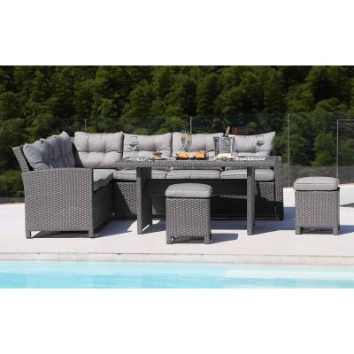 Salon de jardin d'angle Oak Grey 8 places | BG®