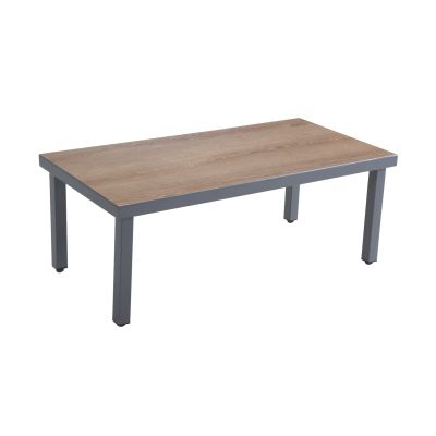 Table basse de jardin Cano rectangulaire effet bois