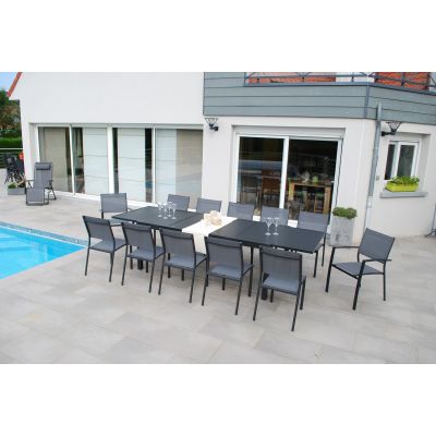 Salon de jardin Vital 300 & Clara 12 places gris | Creador®