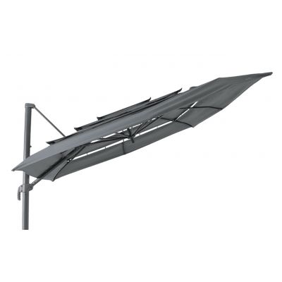 Toile de parasol 3x3m Airvent anthracite | MWH®