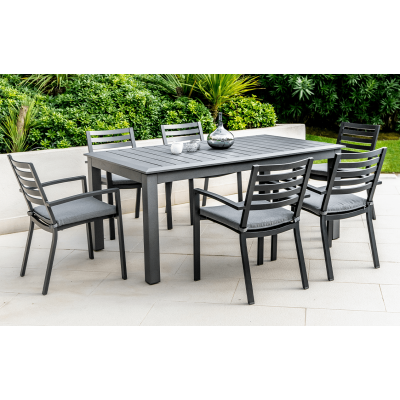 Salon de jardin extensible Vasco & Capa 6 places 