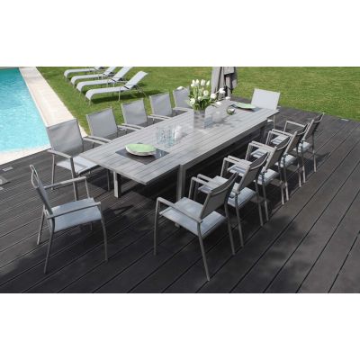 Salon de jardin Vital 300 & Clara AC 12 places taupe