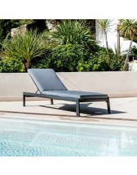 Bain de soleil aluminium avec coussin Hibiscus | BG®