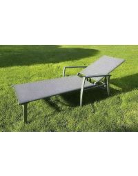 Bain de soleil aluminium et toile Aloe gris| BG®