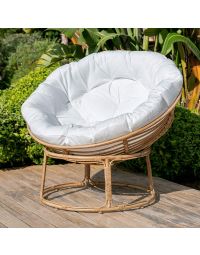 Fauteuil de jardin résine tressée effet rotin Linho | Creador®