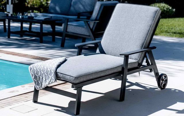 Bain de soleil aluminium avec accoudoirs Florida | BG®