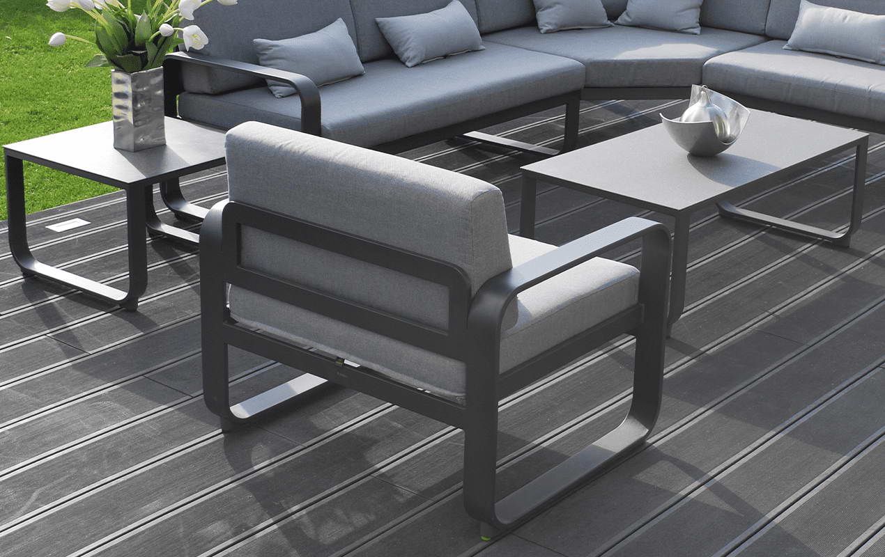Fauteuil de jardin moderne Widero gris | MWH®