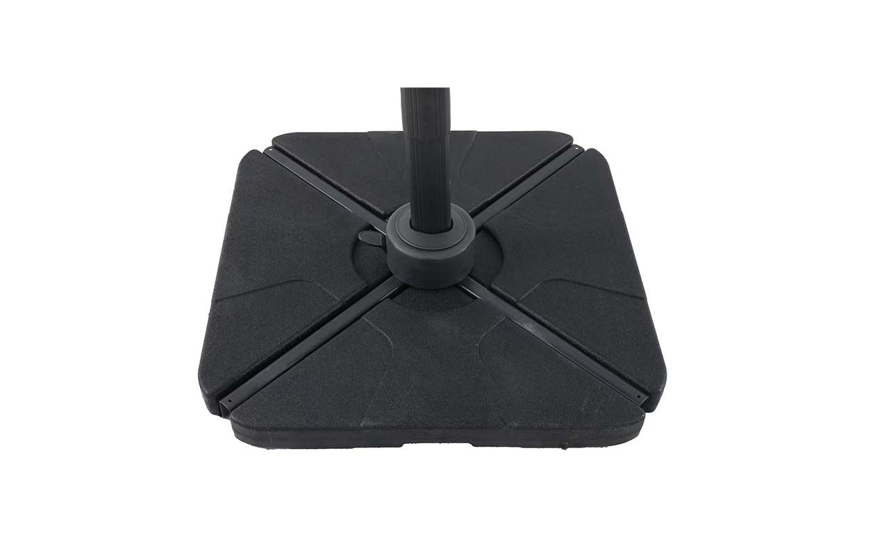 Pack parasol Umberto Ø 3m gris clair dalles incluses | Creador®