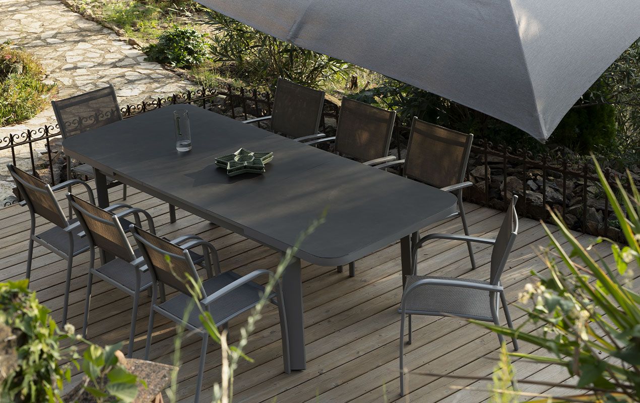 Salon de jardin extensible Alberta & Tosca 8 places | Creador®