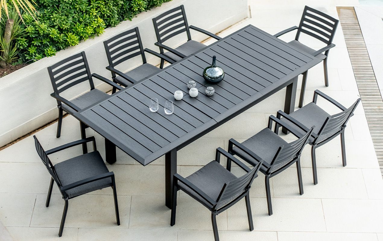 Salon de jardin extensible Vasco & Capa 6 places | Creador®