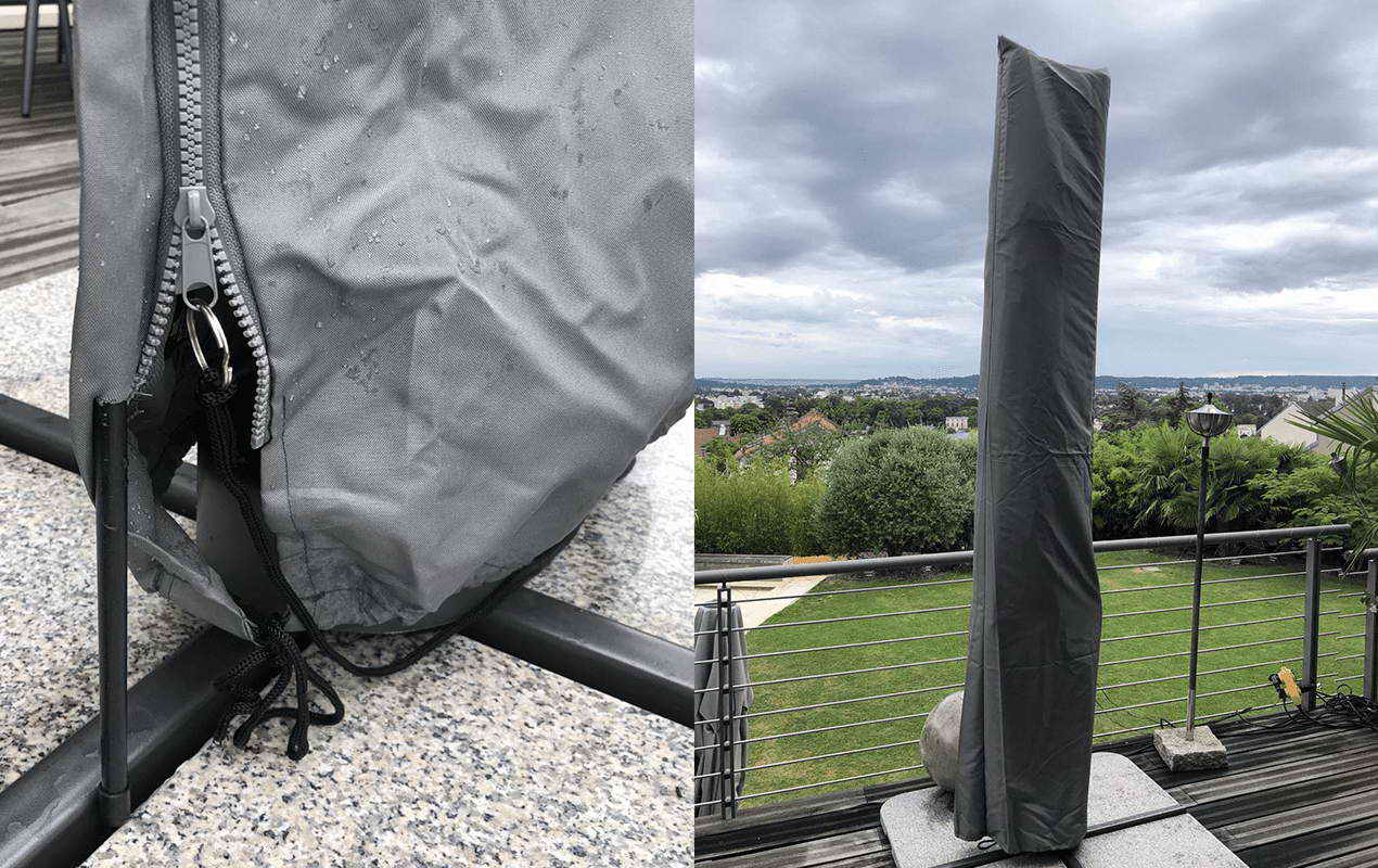 Housse de Parasol Déporté 4 mètres haut de gamme Noir - Entretien, Housse  de Protection